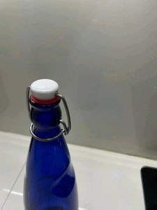 AGI Blue Glass Water Bottle