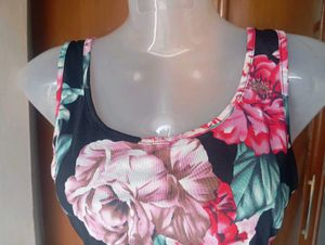 Floral Print Sports Bra Crop Top