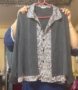 Lightweight Blazer Style-Shirt & Attached Jacket