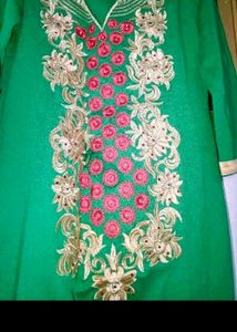 winter Green Kurta
