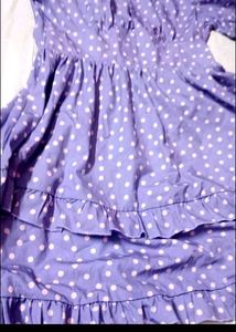 Purple Polka Dot Skater Dress