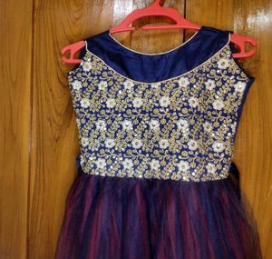 Beautiful Girls' Embroidered Gown