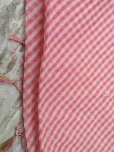 Pink Striped Saree with Embellishments
