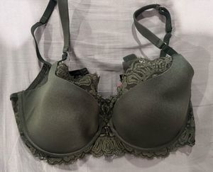 Olive Green Lace Bra