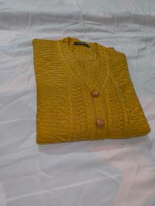 Mustard Yellow Cardigan Sweater