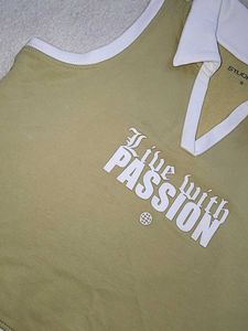 Studiofit Olive Green Sleeveless Crop Top | Size S