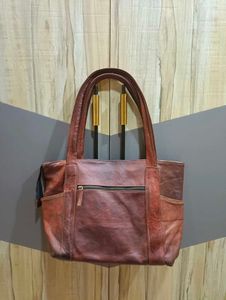 Stylish Brown Leather Tote Bag