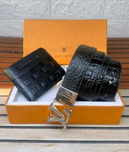 louis vuitton belts wallet set