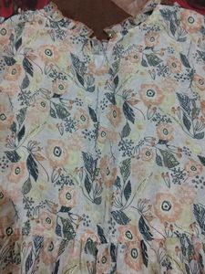 Floral Print Tiered Midi Dress