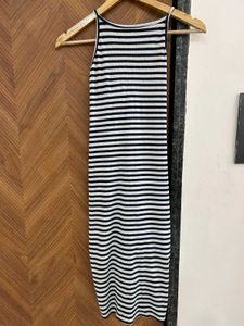 Striped Sleeveless Bodycon Dress