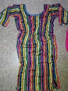 multi colour kameez rani salwar set