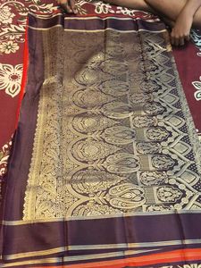 Beautiful Rest Orange Saree with Dark Border