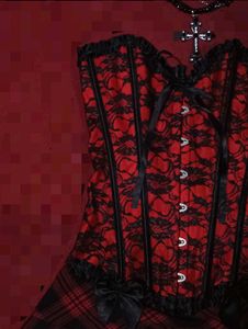 🧛‍♀️Victorian Goth/Gothic Red and Black corset