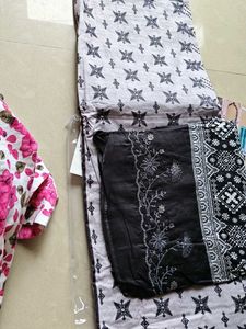 Embroidery work cotton dress material