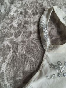 Sparkly White Halter Dress