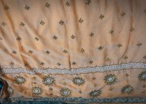 Peach Embroidered Saree