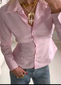 striped pink shirt