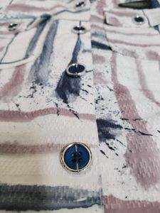 Abstract Brushstroke Print Shirt