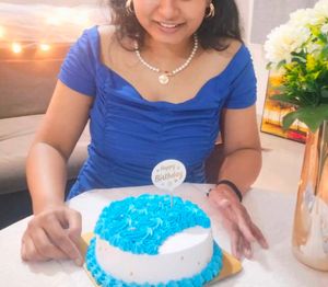 Chic Blue Ruched Dress