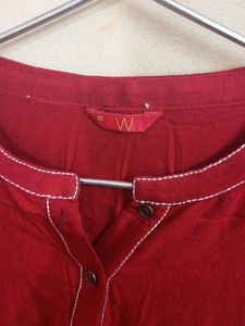 Red Cotton Kurta