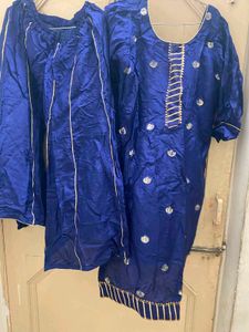 Royal Blue Ethnic Kurta with duppta Set
