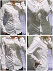 Classic White Ruffle Shirt