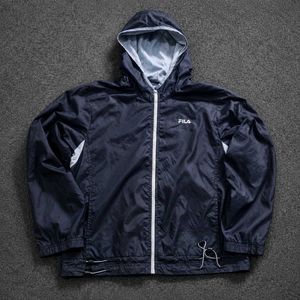 Vintage Fila Hooded Windbreaker Jacket