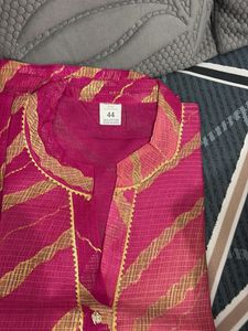 Vibrant Pink Striped Kurta