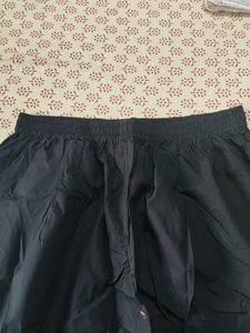 Black Lace Trimmed Palazzo Pants