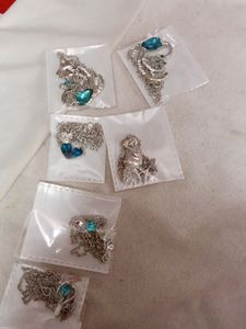 1pc Blue Royal Elegant Pendant Chain Necklaces