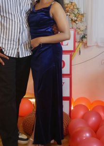 blue party dress