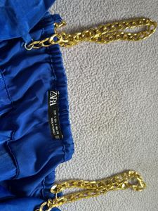 sale 🤩Zara Blue Chain Strap Top