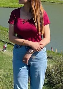 Maroon Casual Top