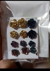 Rose Flower Earring Set 6