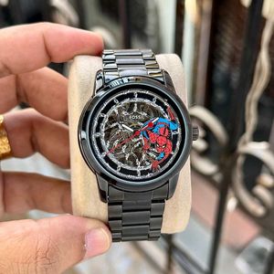 Fossil# For Men# Marvel# Spider-Man Skeleton Dial