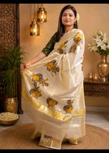 Nritya Rekha Kasavu Saree