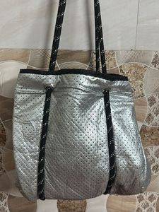 Stylish Silver Tote Bag