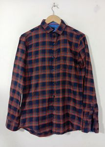 Brown And Blue Casual Shirt (Men's)