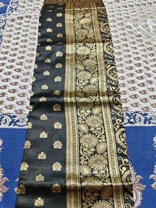black silk saree