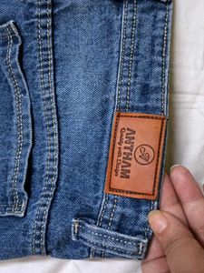 Stylish Wide Leg Blue Jeans