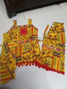Yellow Ethnic Skirt Set