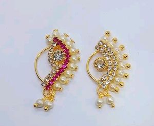 Beautiful Press Nath Nose Ring Combo Of 2