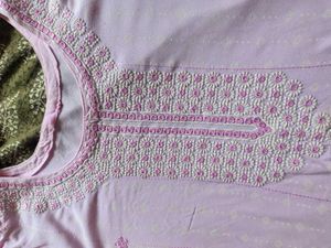 Elegant Pink Embroidered Kurta