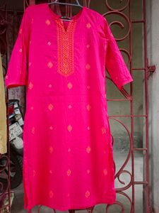 Embroidered Dobby Kurta With Pant
