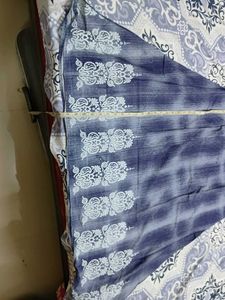 Unused,Blue Printed Kurta