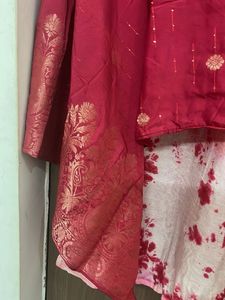 Stylish Tie-Dye Kurta Set with Dupatta for M &amp; L