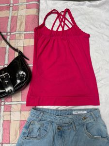 Y2K Rhinestone Graphic Tank Top