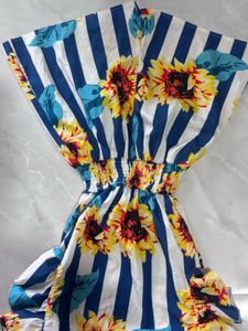 Sunflower Print Summer Dress