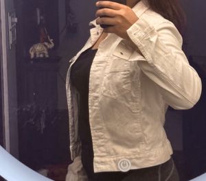 Stylish White Denim Jacket