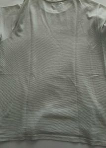 Lightweight Textured  white T-Shirt